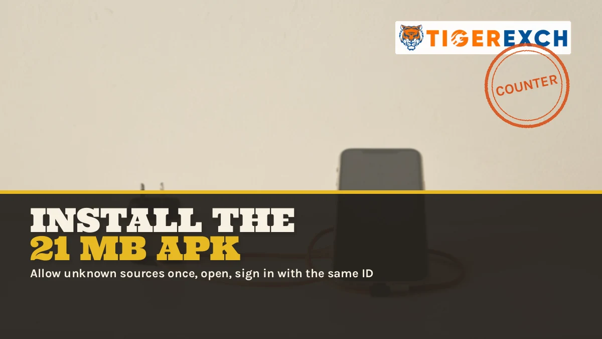 Install The 21 Mb Apk poster: Allow unknown sources once, open, sign in with the same ID