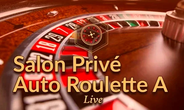 Salon Prive Auto Roulette Live tile from Evolution, a close shot of the wheel that Tigerexch players switch to after the cricket
