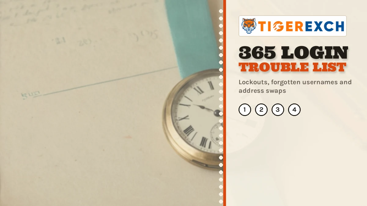 365 Login Trouble List poster: Lockouts, forgotten usernames and address swaps