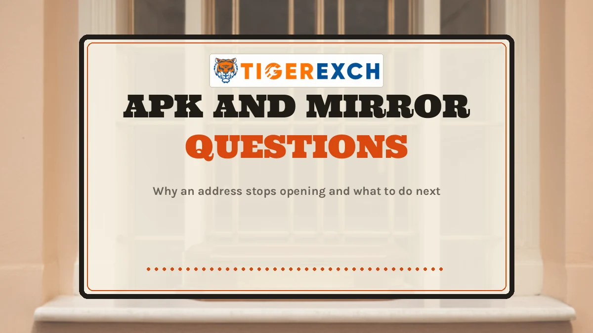 Apk And Mirror Questions poster: Why an address stops opening and what to do next