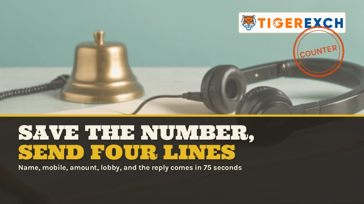 Save The Number, Send Four Lines poster: Name, mobile, amount, lobby, and the reply comes in 75 seconds